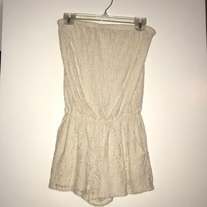 Hollister White Lace Romper